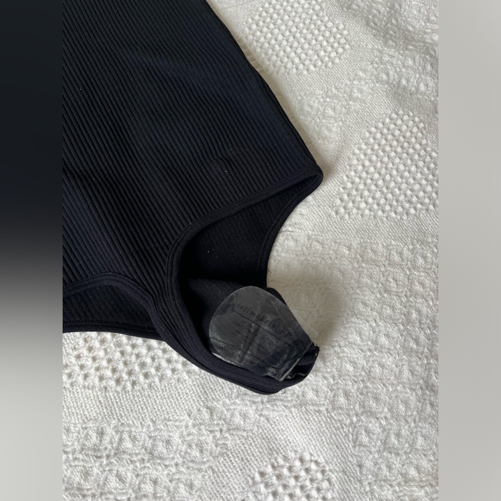 Free People Black Ribbed Bodysuit - Picture 4 of 5